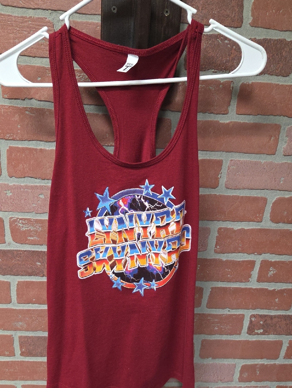 Graphic Racerback Tank Top in Deep Burgundy Lynyrd Skynyrd